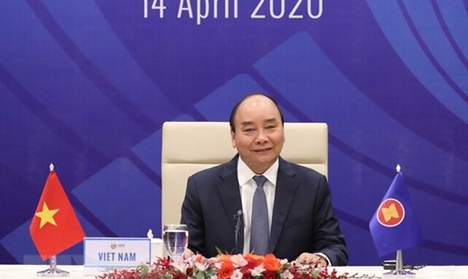 Thủ tướng Nguyễn Xuân Phúc khai mạc Hội nghị Cấp cao đặc biệt ASEAN về ứng phó dịch bệnh COVID-19 ngày 14.4. Ảnh: TTXVN