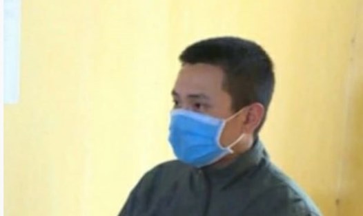 Bị cáo Trần Văn Mạnh tại cơ quan công an. Ảnh: Khánh Linh