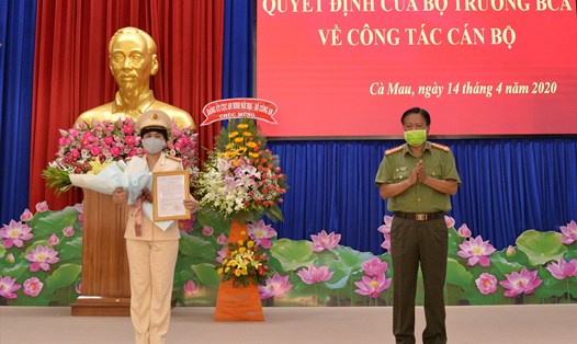 Thượng tá Đoàn Thanh Thủy giữ chức vụ Phó Giám đốc Công an tỉnh Cà Mau. Ảnh: Hàn Giang