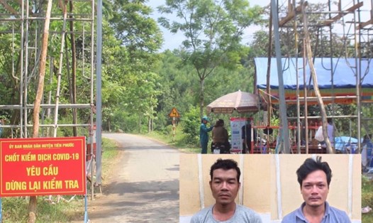 Khởi tố hai đối tượng hành hung cán bộ chốt kiểm dịch COVID-19 ở Quảng Nam. Ảnh: Công an
