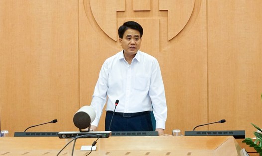 Chủ tịch UBND thành phố Hà Nội Nguyễn Đức Chung chủ trì cuộc họp Ban chỉ đạo phòng chống dịch COVID-19 chiều 20.4.