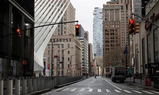 New York- mệnh danh "thành phố không ngủ" vắng vẻ một cách khó tưởng tượng (ảnh KLPJ.com)