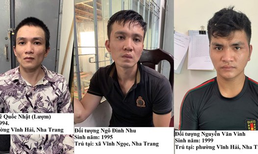 3 đối tượng trộm cắp 30 cây vàng SJC tại cơ quan công an. Ảnh: C.A Nha Trang