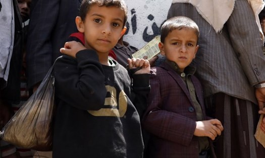 Hàng triệu trẻ em ở Yemen bị thiếu đói. Ảnh: BBC