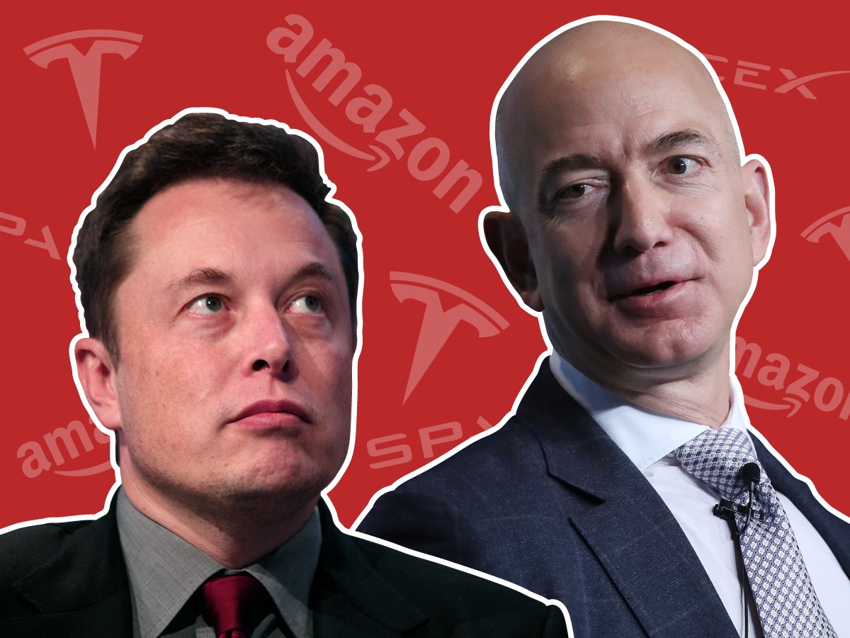 Elon Musk và Jeff Bezos kiếm bộn tiền trong đại dịch COVID-19. Ảnh: BI