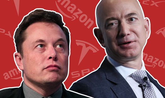 Elon Musk và Jeff Bezos kiếm bộn tiền trong đại dịch COVID-19. Ảnh: BI