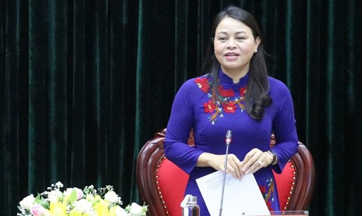 Bà Nguyễn Thị Thu Hà, Bí thư Đảng đoàn, Chủ tịch Hội Liên hiệp Phụ nữ Việt Nam được điều động giữ chức Bí thư Tỉnh ủy Ninh Bình. Ảnh: NT