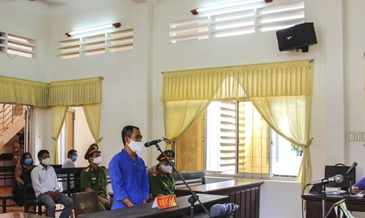 Bị cáo Nguyễn Văn Thiện tại tòa. Ảnh: Thái Khắc