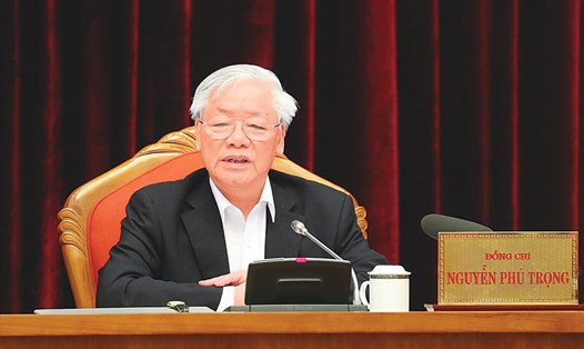 Tổng Bí thư, Chủ tịch Nước Nguyễn Phú Trọng - Trưởng Tiểu ban Nhân sự Đại hội XIII của Đảng. Ảnh TTXVN