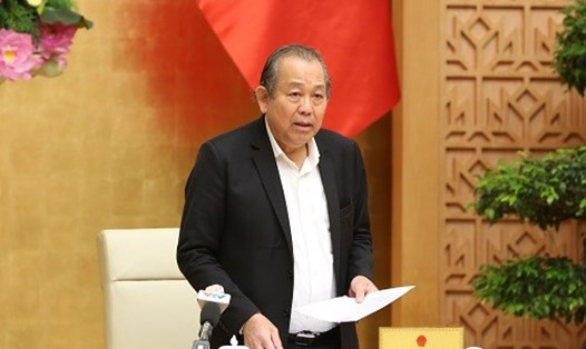 Phó Thủ tướng Thường trực Chính phủ Trương Hòa Bình phát biểu tại Phiên họp - Ảnh: VGP/Lê Sơn