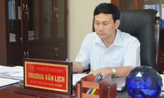 Ông Trương Văn Lịch - Bí thư Huyện uỷ Bá Thước. Ảnh: Bathuoc.gov.vn