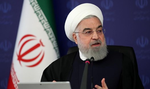 Tổng thống Iran Hassan Rouhani trong một cuộc họp nội các ở Tehran, Iran, ngày 1.4. Ảnh: Reuters