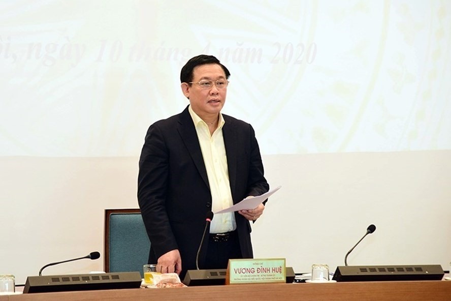 Ông Vương Đình Huệ được Bộ Chính trị phân công làm Bí thư Thành ủy Hà Nội. Ảnh Cường Ngô