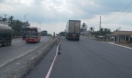 Đoạn Quốc lộ 1 qua tỉnh Tiền Giang thường xuyên xảy ra tai nạn giao thông. Ảnh: K.Q