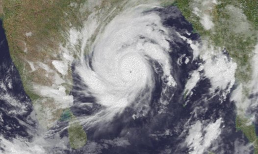Siêu bão Amphan dự báo sẽ đổ bộ vào đông bắc Ấn Độ và Bangladesh vào tối 20.5. Ảnh: Cục khí tượng Ấn Độ.