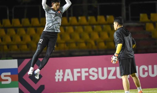 Thủ thành tuyển Việt Nam Nguyễn Tuấn Mạnh được ra sân ở vòng loại Cúp Quốc gia 2020 cũng như vòng 3 V.League vì lí do đặc biệt. Ảnh: AFF