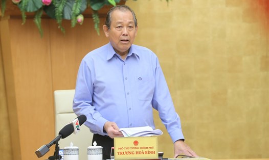 Phó Thủ tướng Trương Hòa Bình phát biểu chỉ đạo tại hội nghị. Ảnh: VGP/Lê Sơn