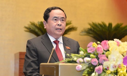 Ông Trần Thanh Mẫn – Chủ tịch Uỷ ban Trung ương MTTQ Việt Nam. Ảnh Quốc hội.