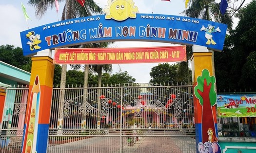 Trường mầm non Bình Minh, thị xã Cửa Lò (Nghệ An). Ảnh: MH