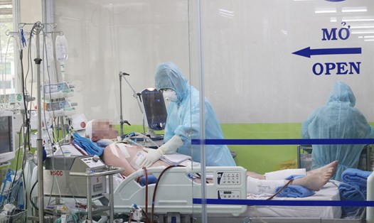 Bệnh nhân 91 đang điều trị tại Bệnh viện Chợ Rẫy TPHCM. Ảnh: Bệnh viện cung cấp