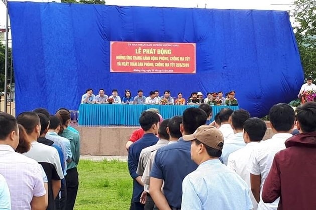 CNVCLĐ huyện Mường Ảng, Điện Biên trong lễ phát động phòng chống ma tuý. Ảnh minh hoạ: T.Nga