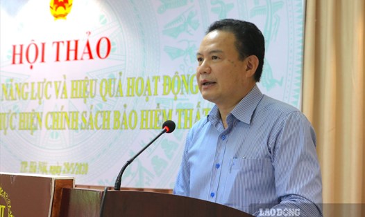 Ông Lê Văn Thanh – Thứ trưởng Bộ Lao động – Thương binh và xã hội - phát biểu tại Hội thảo. Ảnh: Bảo Hân