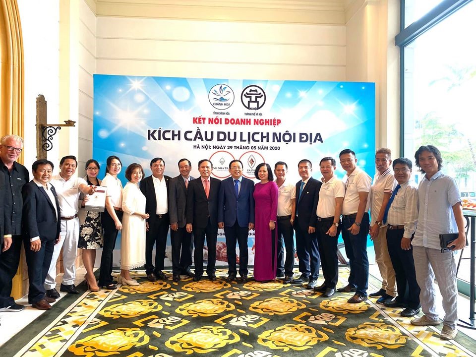 Các doanh nghiệp du lịch, lữ hành tại Khánh Hòa có mặt tại Hà Nội để tham gia chương trình "Kết nối doanh nghiệp - kích cầu du lịch nội địa". Ảnh: Đức Hòa