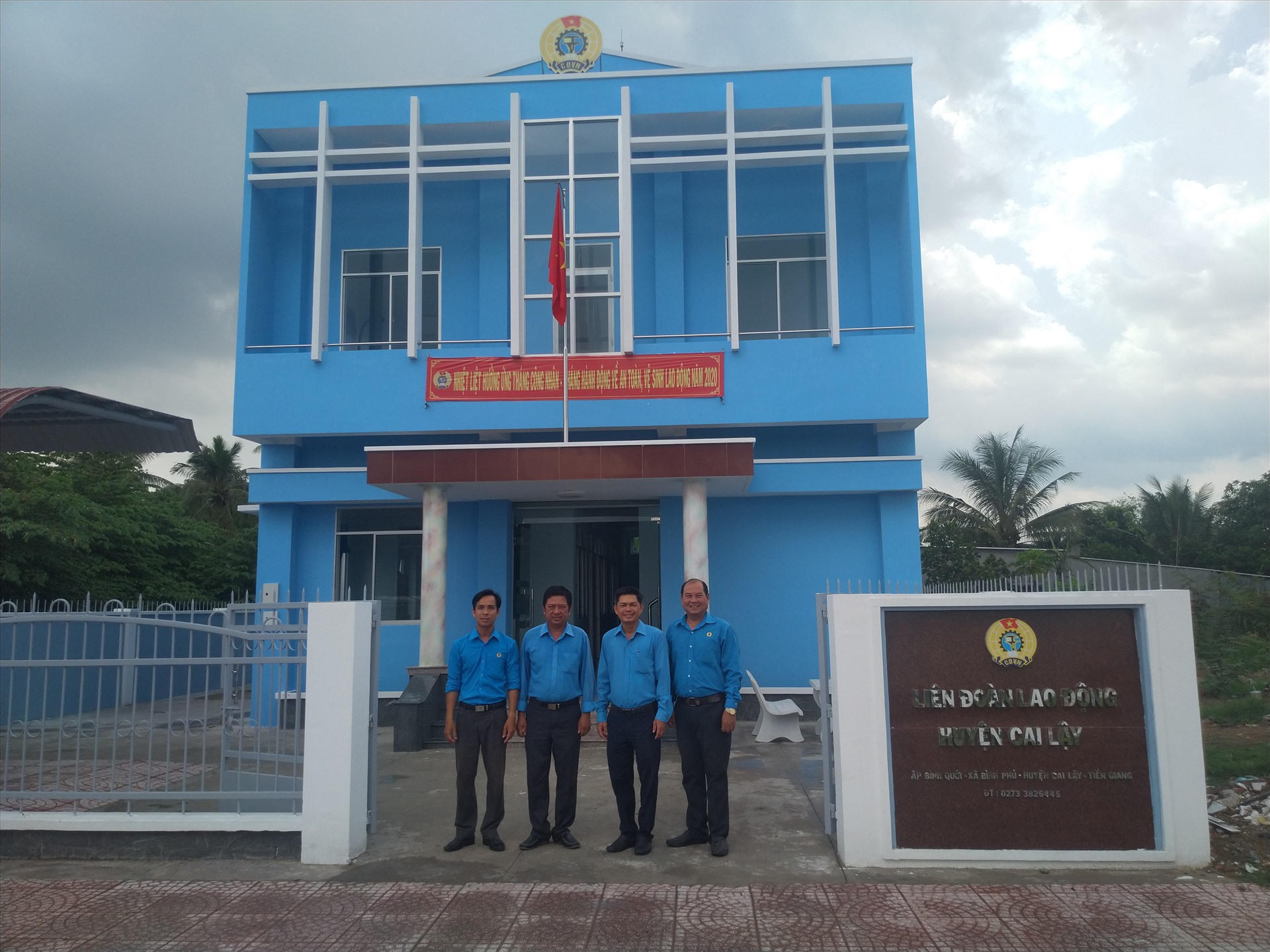 Trụ sở mới được xây dựng của LĐLĐ huyện Cai Lậy, Tiền Giang. Ảnh: K.Q