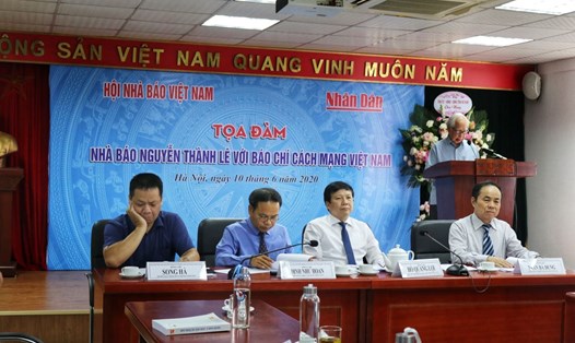 Tọa đàm: “Nhà báo Nguyễn Thành Lê với báo chí cách mạng Việt Nam”. Ảnh: Lan Nhi.