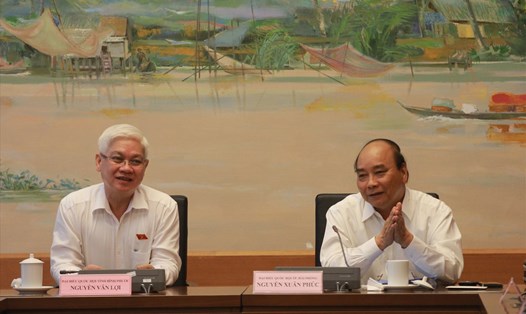 Thủ tướng Chính phủ Nguyễn Xuân Phúc phát biểu tại thảo luận tổ. Ảnh T.Vương