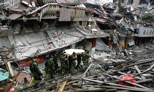 Một góc hình ảnh trận động đất tại Tứ Xuyên (Trung Quốc) năm 2008. Ảnh: Theo Reuters