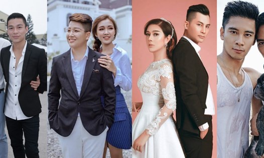 Bốn cặp đôi LGBT hạnh phúc viên mãn của showbiz Việt. Ảnh: NSCC
