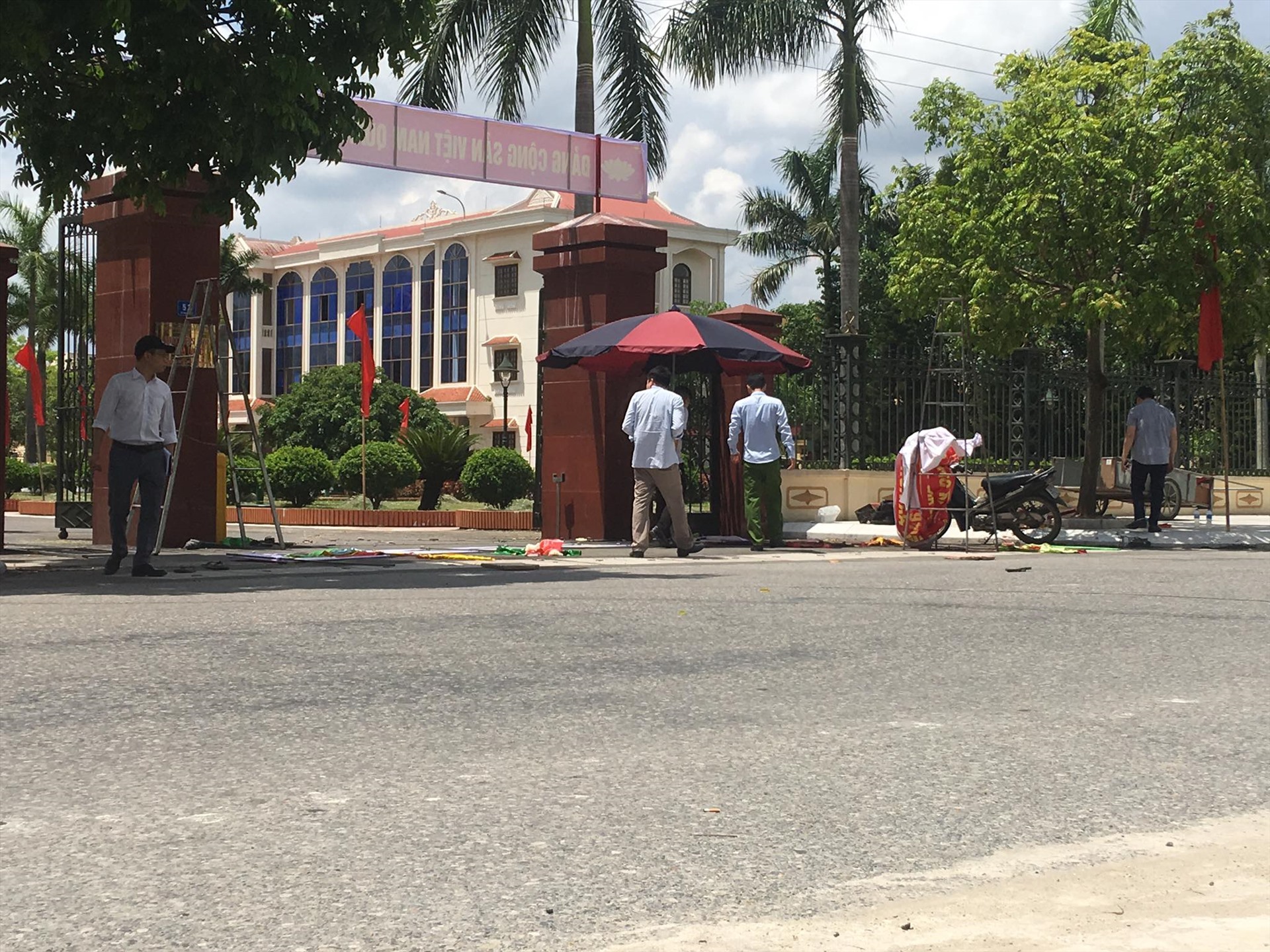 Hiện trường vụ tai nạn. Ảnh Bùi Tú