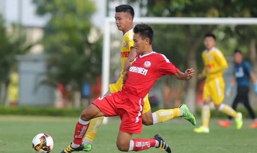 U19 B.Bình Dương chiến thắng 2-1 trước U19 SLNA. Ảnh: Thanh Xuân