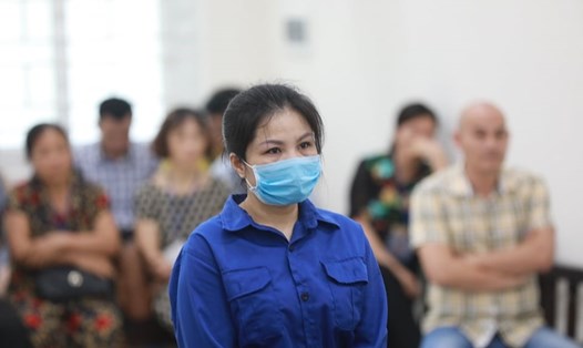Bị cáo Nguyễn Thị Vững tại phiên tòa phúc thẩm. Ảnh: Việt Dũng.