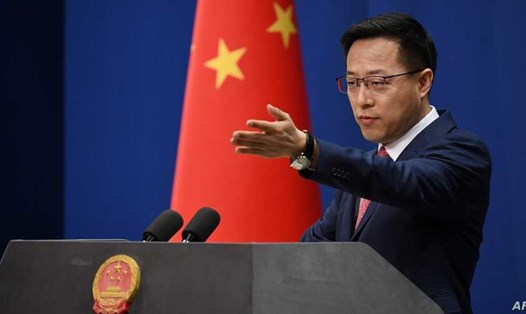 Người phát ngôn Bộ Ngoại giao Trung Quốc Triệu Lập Kiên. Ảnh: AFP