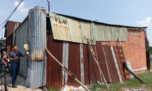 Một công trình xây dựng nhà không phép trên đất nông nghiệp tại xã Vĩnh Lộc A, huyện Bình Chánh.  Ảnh: Minh Quân
