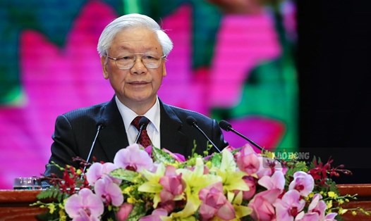 Tổng Bí thư, Chủ tịch Nước Nguyễn Phú Trọng. Ảnh Sơn Tùng