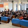 Một buổi tuyên truyền về BHXH tự nguyện do BHXH Quận Tân Phú tổ chức. Ảnh BHXH Quận Tân Phú cung cấp.