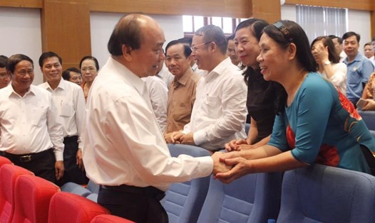 Thủ tướng tiếp xúc cử tri quận Ngô Quyền, TP. Hải Phòng - Ảnh: HT