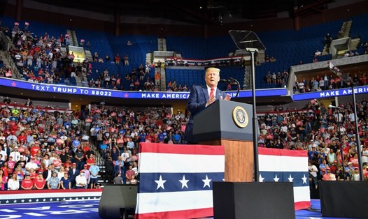 Sự kiện vận động tái tranh cử của tổng thống Donald Trump diễn ra tại Tulsa, Oklahoma hôm 20.6. Ảnh: AFP.