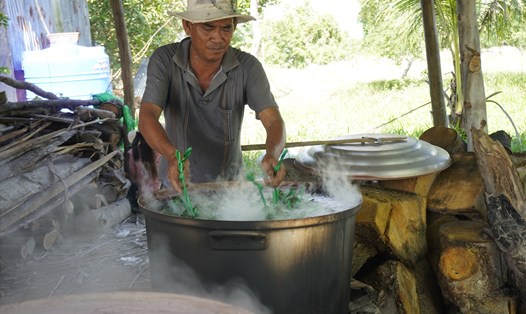 Làng nghề bánh trạng “Trao Tráo” hơn trăm năm tuổi ở xã Thạnh Hòa, huyện Giồng Riềng, tỉnh Kiên Giang. Ảnh: Nguyên Anh