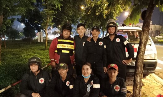 “Đội cứu nạn giao thông tình nguyện quận 12”. Ảnh: Minh Khang
