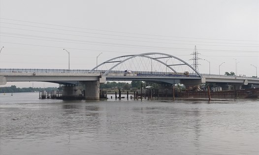 Cầu Tân An 4 bắc qua sông Vàm Cỏ Tây. Ảnh: K.Q
