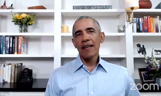 Ông Obama tổ chức một cuộc trao đổi trực tuyến với người dân hôm 3.6 về vụ George Floyd. Ảnh: Obama.org.
