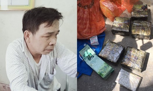Đối tượng Phan Văn Tuấn bị bắt giữ cùng tang vật ma túy. Ảnh: HT