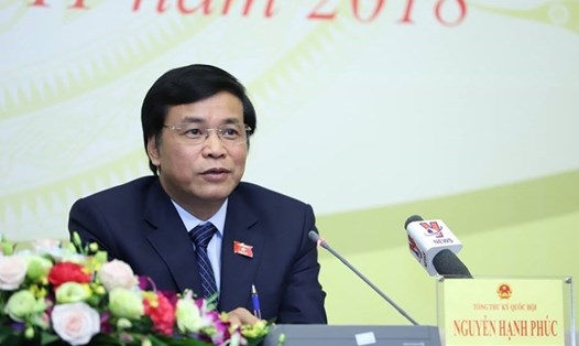 Tổng Thư ký Quốc hội, Chủ nhiệm Văn phòng Quốc hội Nguyễn Hạnh Phúc. Ảnh PV