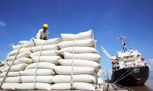 Xuất khẩu gạo của Việt Nam đang tăng mạnh cả về giá trị và khối lượng. 
Ảnh: Hạ an