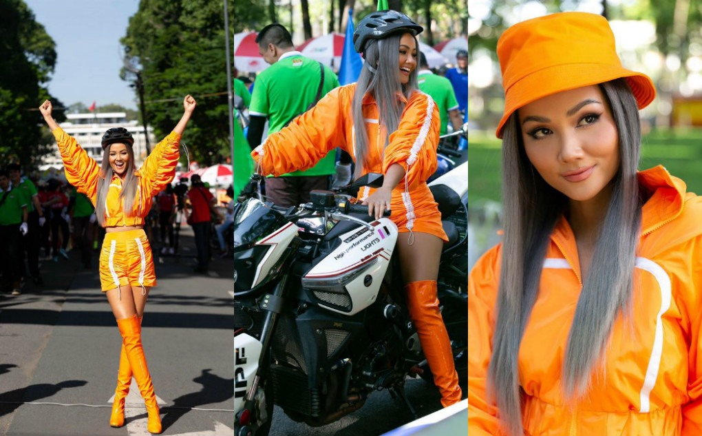 Người đẹp biến hóa với cây cam cực chất, rạng rỡ xuất hiện tại sự kiện. Ảnh: NSCC