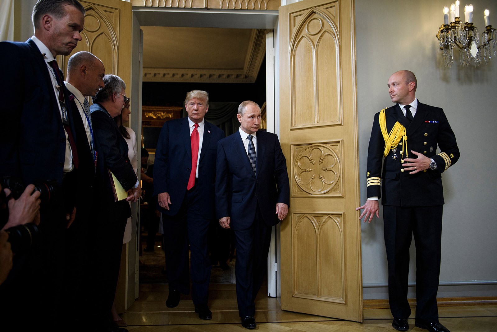 Tổng thống Donald Trump và Tổng thống Nga Vladimir Putin tại hội nghị thượng đỉnh diễn ra ở Helsinki, Phần Lan năm 2018. Đây là lần thứ 3 hai nhà lãnh đạo gặp nhau. Ảnh: AFP.